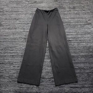 Lululemon Size M Black Pull On Wide Leg Elastic Waist High Rise Trouser Pant